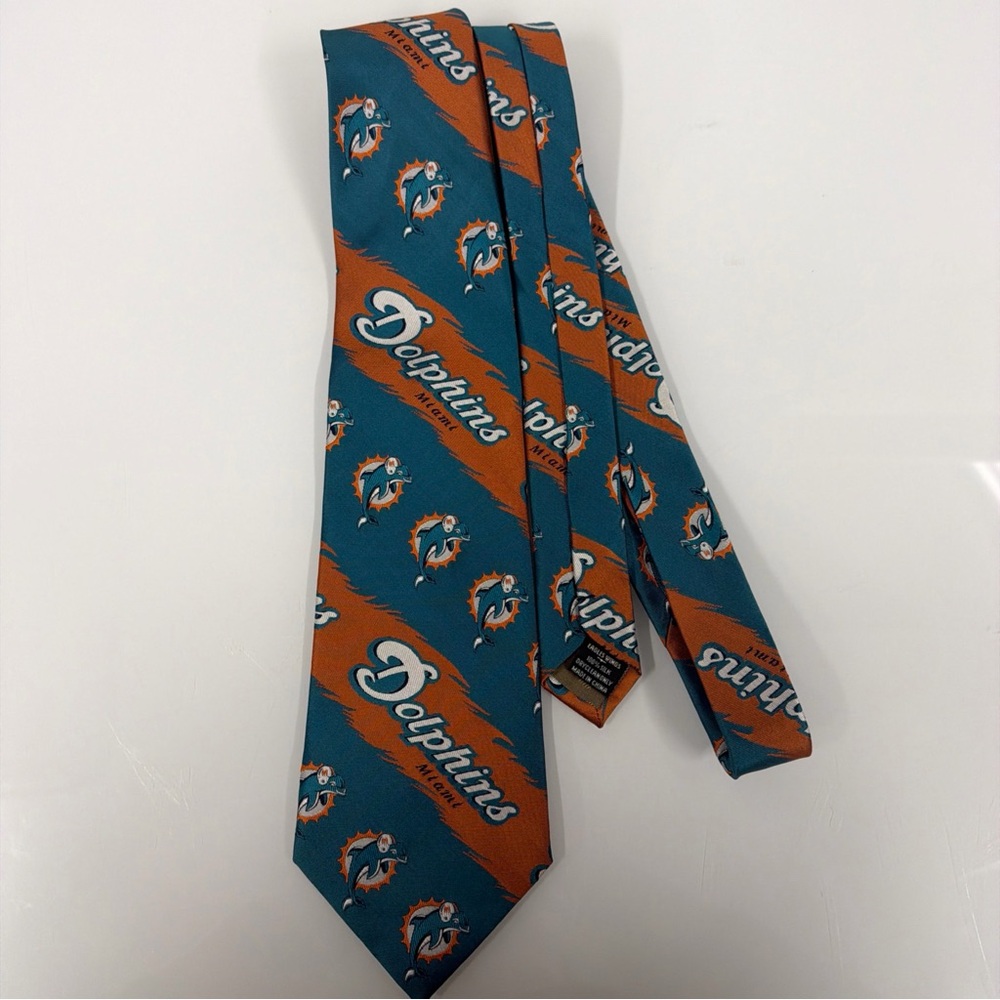 Miami Dolphins Vintage Y2K Team NFL Silk Tie